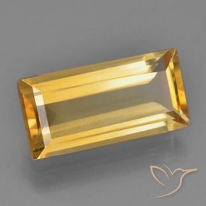 Citrino Dorato medio naturale da 3.80 ct, Taglio a baguette, VS