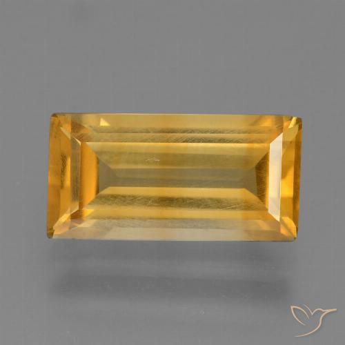 2.50ct Naturale Arancio medio-chiaro-oroG Citrino, Taglio a baguette, VS