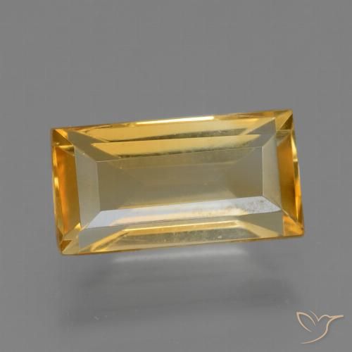1.79ct Naturale Arancio-Oro Citrino, Taglio a baguette, VS