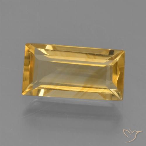 1.49ct Naturale Oro brillante Citrino, Taglio a baguette, VVS-VS
