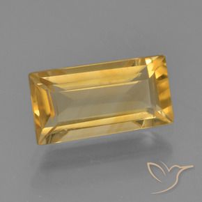 Citrino Oro brillante naturale da 1.49 ct, Taglio a baguette, VVS-VS