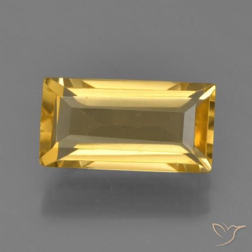 1.49ct Naturale Dorato medio-chiaro Citrino, Taglio a baguette, VVS-VS