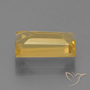 Citrino Dorato medio-chiaro naturale da 1.49 ct, Taglio a baguette, VVS-VS