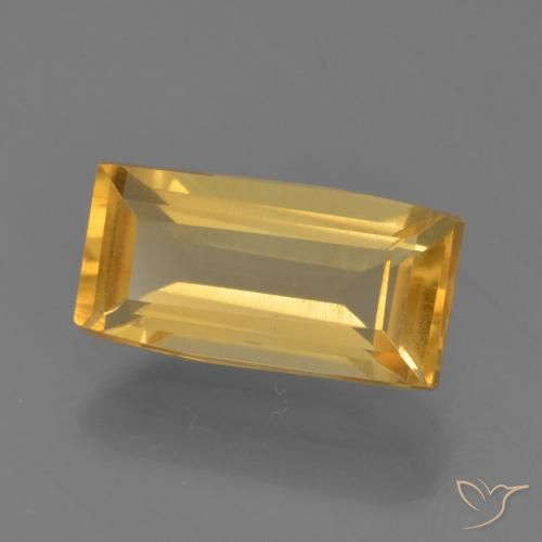 Citrino Oro brillante naturale da 1.49 ct, Taglio a baguette, VVS-VS