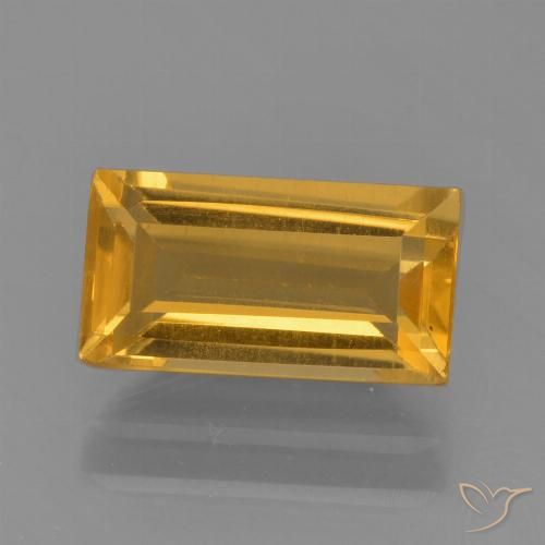 1.79ct Naturale Dorato scuro Citrino, Taglio a baguette, VS