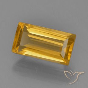 Citrino Dorato scuro naturale da 1.79 ct, Taglio a baguette, VS