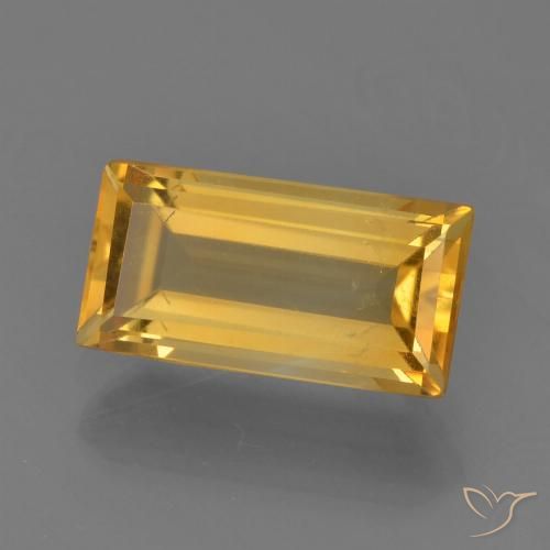 1.62ct Naturale Dorato medio-scuro Citrino, Taglio a baguette, VS