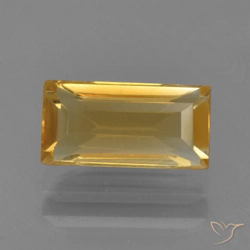 1.69ct Naturale Dorato medio-scuro Citrino, Taglio a baguette, VVS-VS