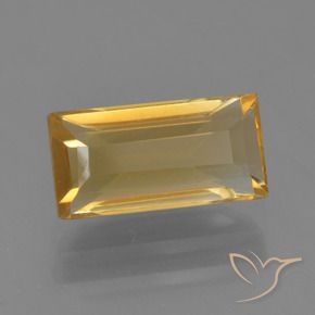 Citrino Dorato medio-scuro naturale da 1.69 ct, Taglio a baguette, VVS-VS