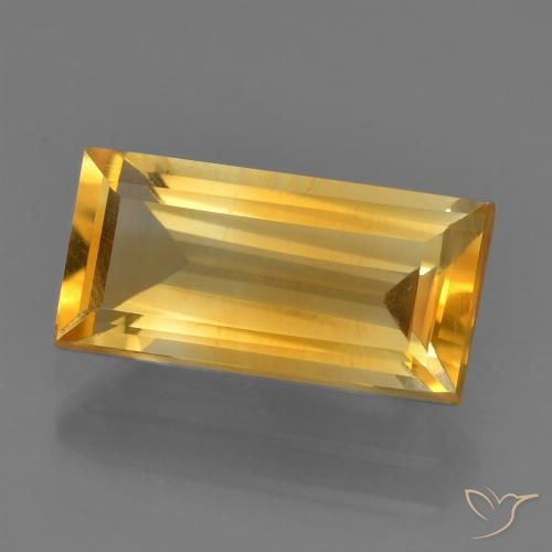 2.70ct Naturale Dorato medio Citrino, Taglio a baguette, VS