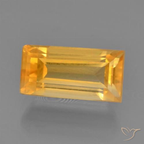 2.76ct Naturale Arancio-Oro Citrino, Taglio a baguette, VS