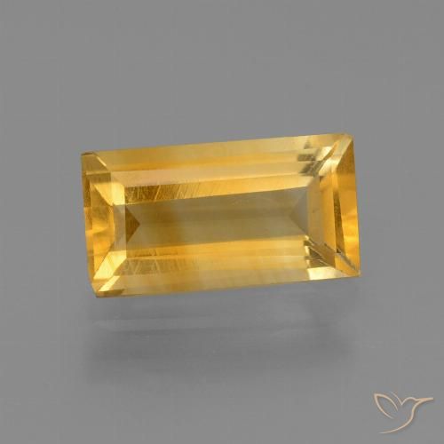 1.56ct Naturale Arancio dorato Citrino, Taglio a baguette, VVS-VS