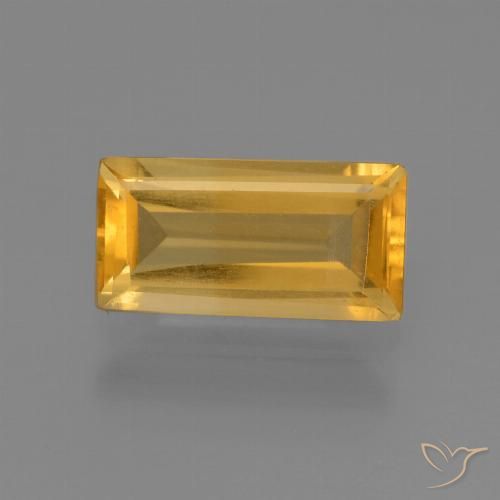 1.43ct Naturale Arancio medio-chiaro-oroG Citrino, Taglio a baguette, VS