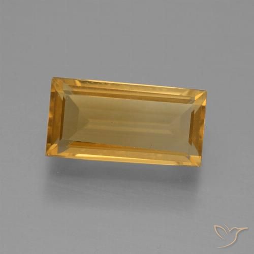 1.33ct Naturale Arancio-Oro Citrino, Taglio a baguette, VS