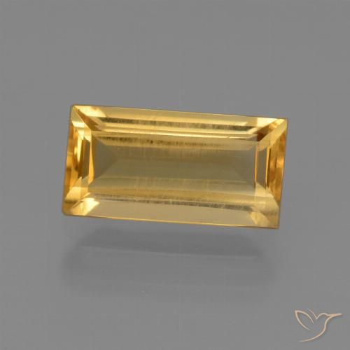 1.62ct Naturale Arancio Dorato Profondo Citrino, Taglio a baguette, VS