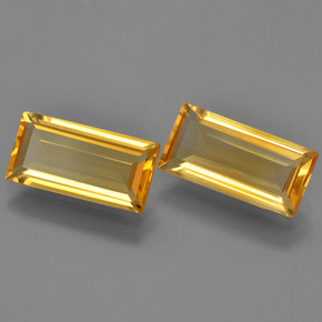 Gemme di Citrino Giallo oro naturale da 4.31 ct, Taglio a baguette, VS