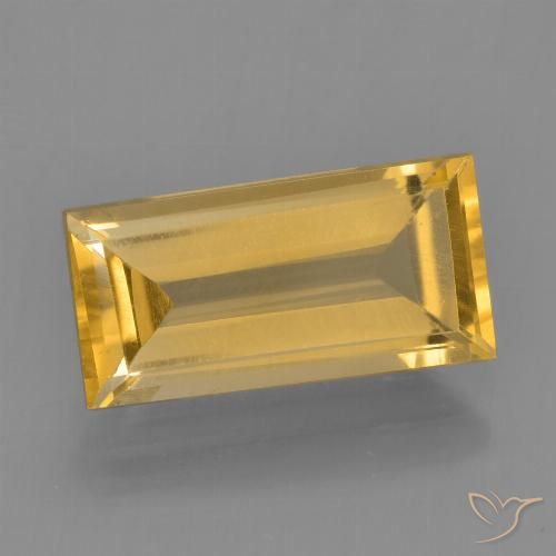 2.48ct Naturale Oro brillante Citrino, Taglio a baguette, VS