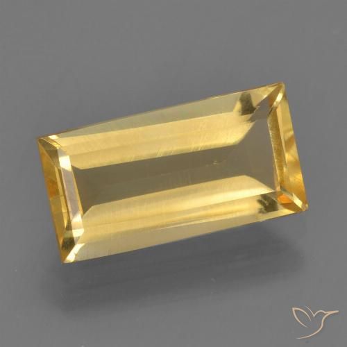 2.50ct Naturale Oro brillante Citrino, Taglio a baguette, VS