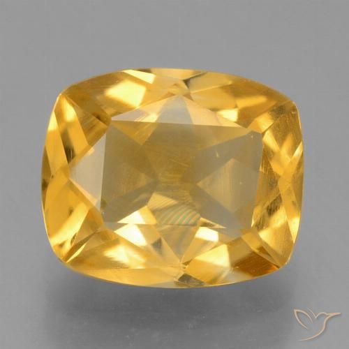 2.09ct Naturale Dorato medio Citrino, Cuscino, VVS-VS