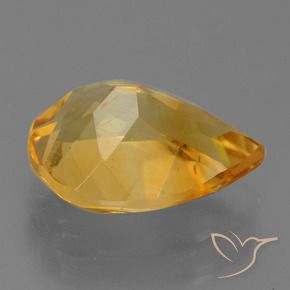 Citrino Arancio Scuro-Oro naturale da 2.58 ct, Forma a pera, VS-SI