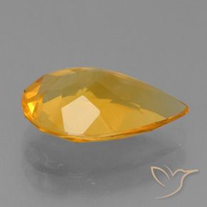 Citrino Arancio Scuro-Oro naturale da 2.95 ct, Forma a pera, VVS-VS