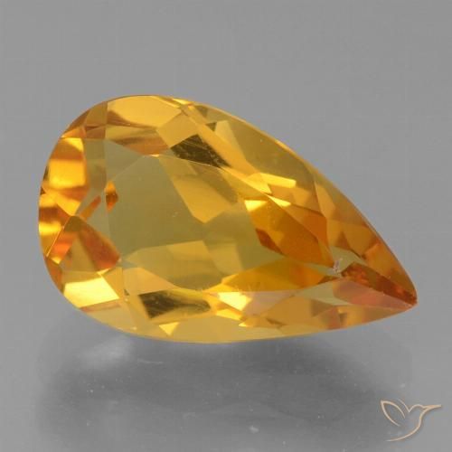 2.22ct Naturale Arancio intenso-OroG Citrino, Forma a pera, VS