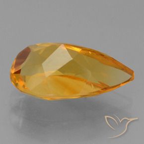 Citrino Arancio intenso-OroG naturale da 2.22 ct, Forma a pera, VS