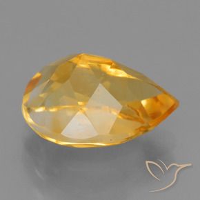 Citrino Arancio Scuro-Oro naturale da 4.01 ct, Forma a pera, VS