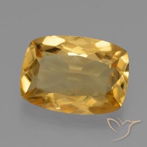 Citrino Dorato medio-scuro naturale da 3.21 ct, Cuscino, VVS-VS