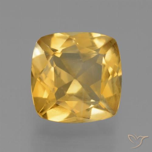 1.70ct Naturale Dorato medio-scuro Citrino, Cuscino, VS