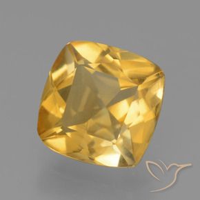 Citrino Dorato medio-scuro naturale da 1.70 ct, Cuscino, VS