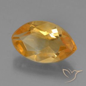Citrino Arancio intenso-OroG naturale da 1.90 ct, Taglio marquise, VVS-VS