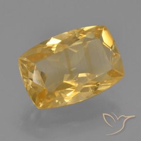 Citrino Dorato medio-scuro naturale da 4.58 ct, Cuscino, VS