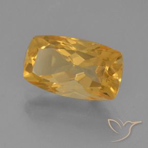 Citrino Arancio Dorato Profondo naturale da 3.32 ct, Cuscino, VVS-VS