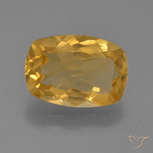 3.21ct Naturale Arancio Medio Citrino, Cuscino, VVS-VS