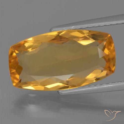 3.94ct Naturale Arancio Scuro-Oro Citrino, Cuscino, VVS-VS