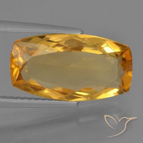 Citrino Arancio Scuro-Oro naturale da 3.94 ct, Cuscino, VVS-VS