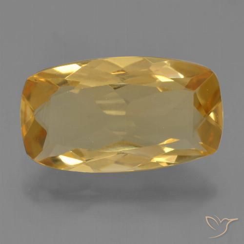 3.27ct Naturale Dorato medio-scuro Citrino, Cuscino, VVS-VS