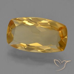 Citrino Dorato medio-scuro naturale da 3.27 ct, Cuscino, VVS-VS