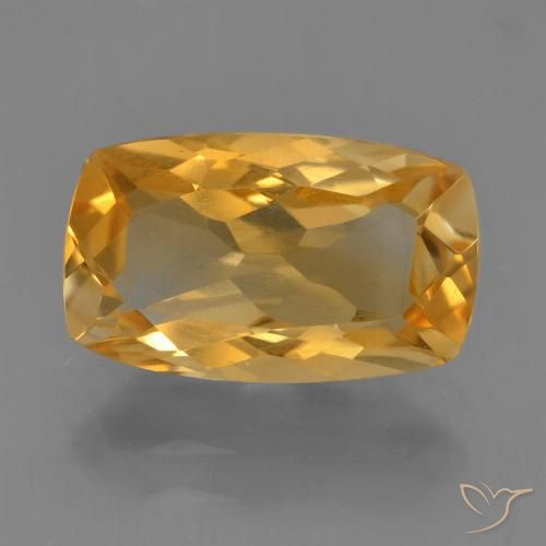 3.22ct Naturale Arancio intenso-OroG Citrino, Cuscino, VS
