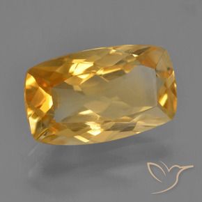 Citrino Arancio intenso-OroG naturale da 3.22 ct, Cuscino, VS