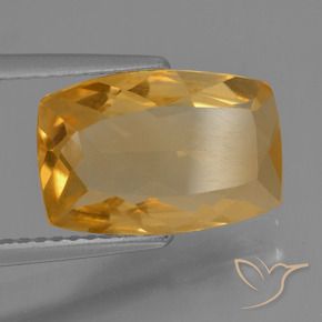 Citrino Arancio Scuro-Oro naturale da 3.07 ct, Cuscino, VVS-VS