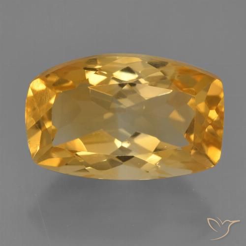 4.43ct Naturale Dorato medio-scuro Citrino, Cuscino, VVS-VS