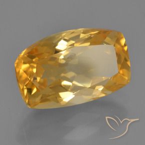 Citrino Dorato medio-scuro naturale da 4.43 ct, Cuscino, VVS-VS
