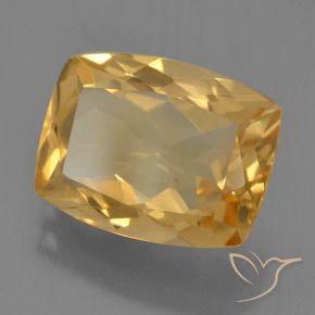 Citrino Arancio Dorato Profondo naturale da 4.29 ct, Cuscino, VVS-VS