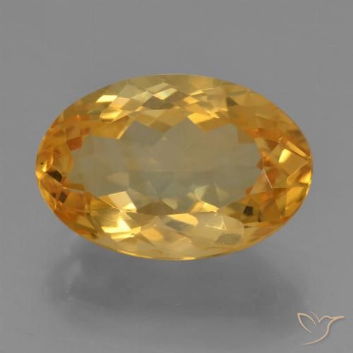4.65ct Naturale Dorato medio-scuro Citrino, Ovale, VVS-VS