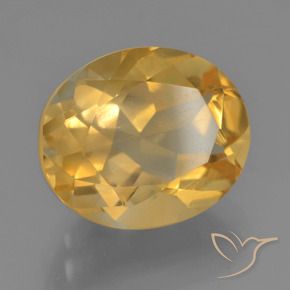 Citrino Arancio-Oro naturale da 4.47 ct, Ovale, VS