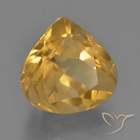 Citrino Arancio medio-chiaro-oroG naturale da 4.54 ct, Forma a pera, VS