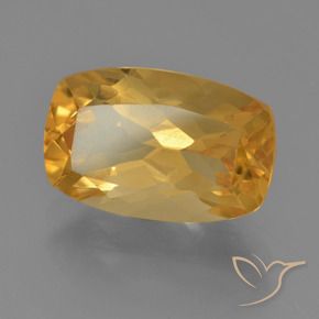 Citrino Arancio Dorato Profondo naturale da 3.32 ct, Cuscino, VVS-VS