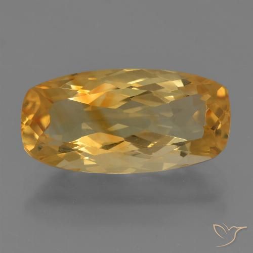 3.99ct Naturale Dorato medio-scuro Citrino, Cuscino, VVS-VS